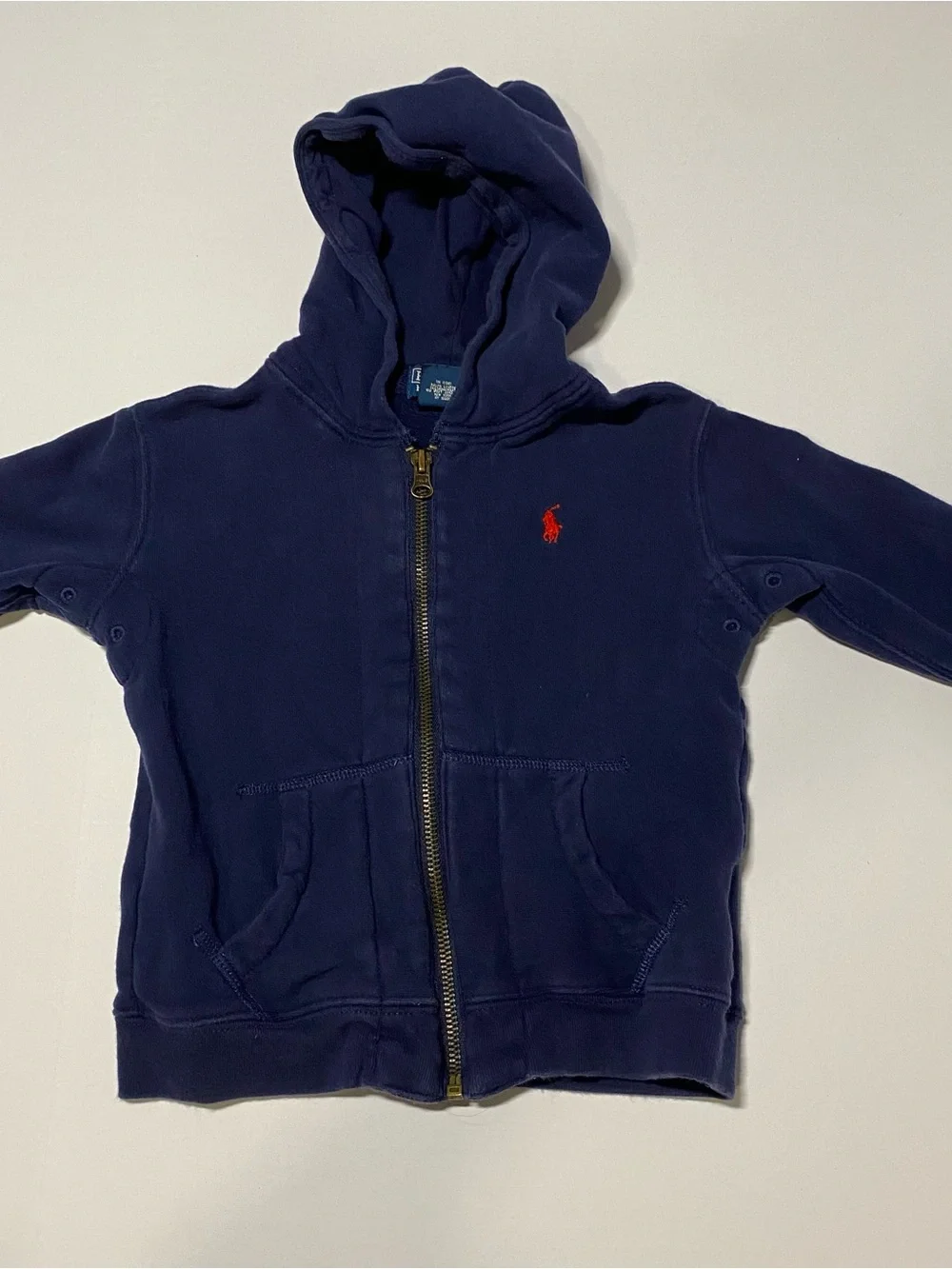 Vintage Polo by Ralph Lauren Kids Navy Zip-Up Hoodie 24m